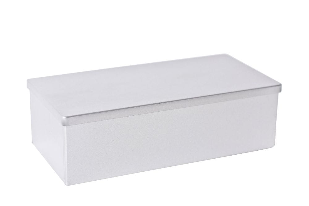 Silbermatte Geschenkverpackung aus Metall
